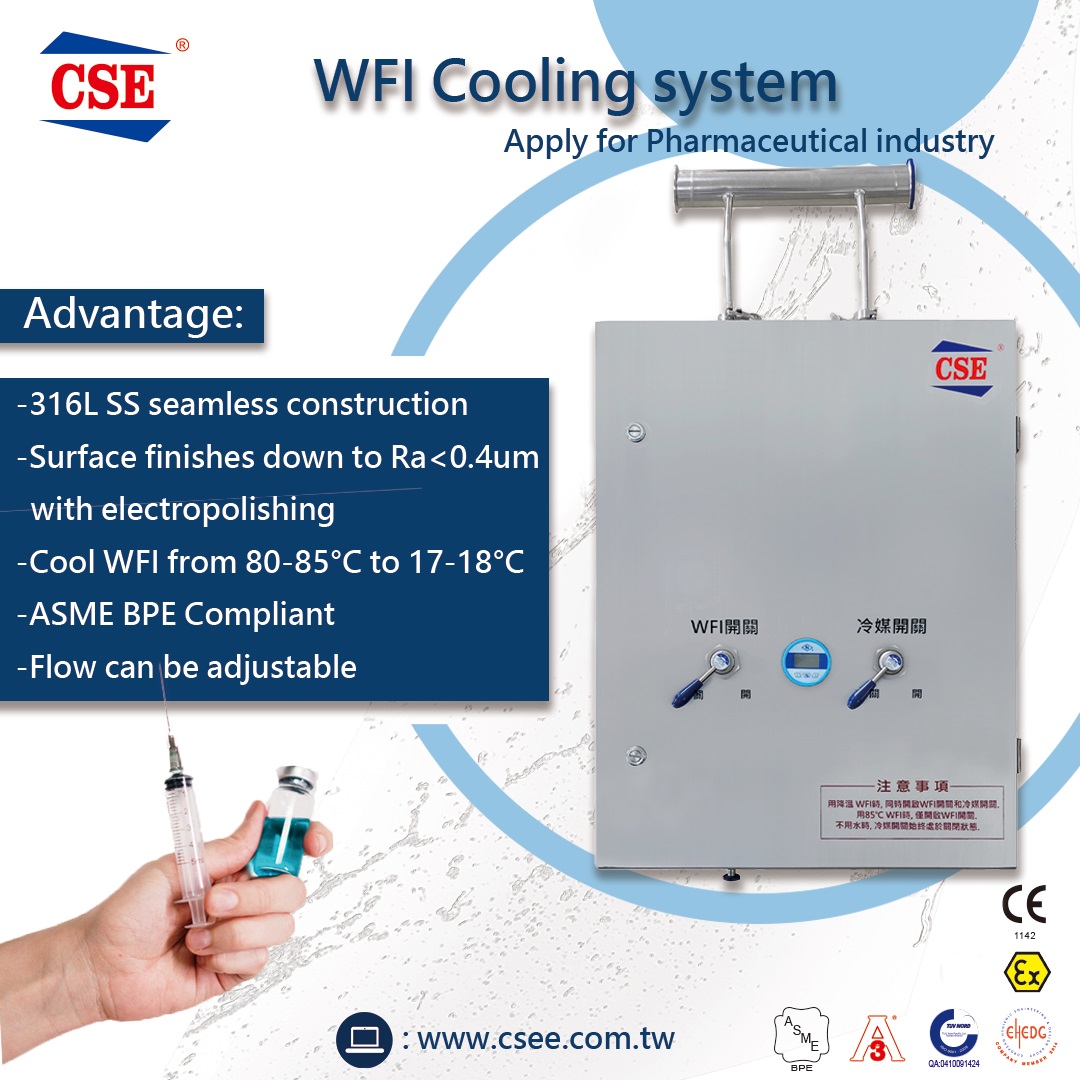 Cooler for Pharmaceutical Water Systems